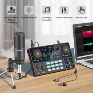 MAONOCASTER Lite Live Streaming Bundle: All-In-One Digital Audio Interface Condenser Mic Headphone price in bd